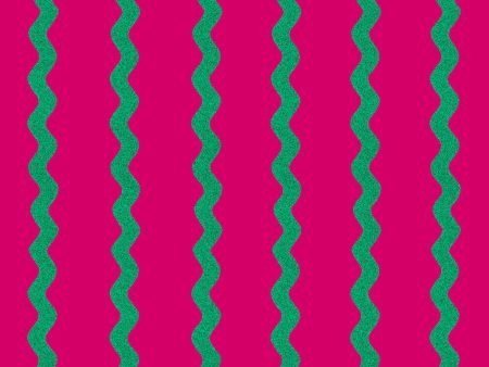 Ric-Rac Stripe  Wallpaper by Sarah Jessica Parker - Raspberry Emerald For Cheap