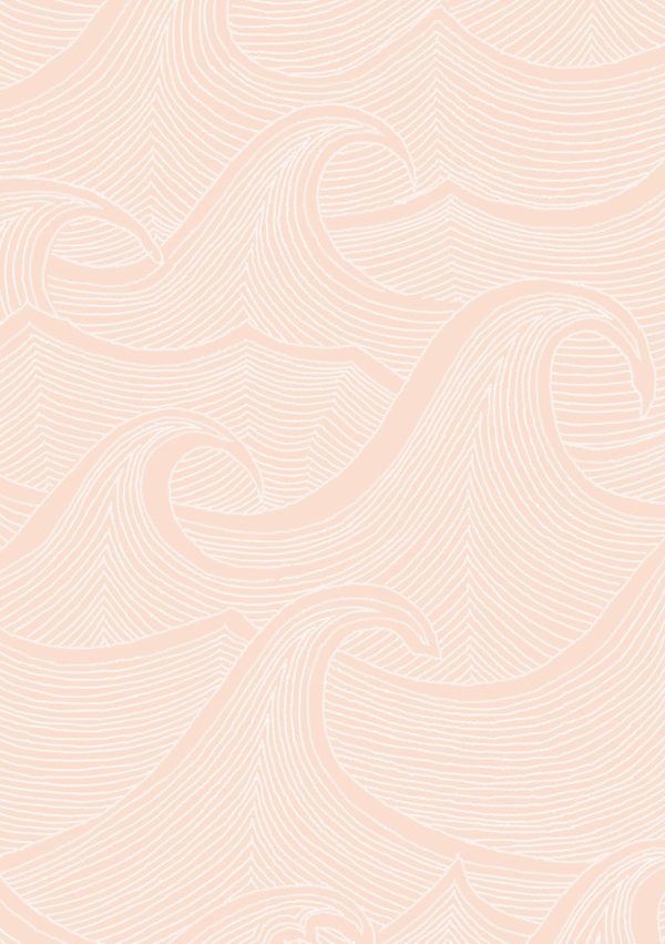 Waves Two Tone  Wallpaper by Lingua Franca - Peachy Sale