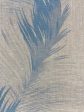 Fabric by the Yard - Belafonte Palm - Blue on Flax Linen For Discount