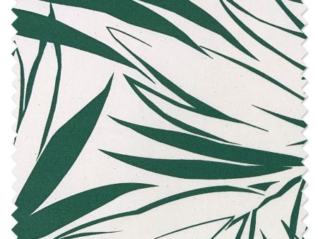 Fabric by the Yard - Majesty Palm - Green on Organic Twill on Sale