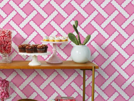 Barbie™ Trellis  Wallpaper by Barbie™ - 219 Pink Fashion