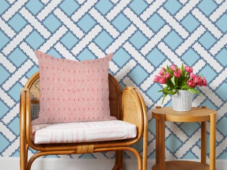 Barbie™ Trellis  Wallpaper by Barbie™ - Baby Blue Hot on Sale