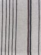 Fabric by the Yard - Two Tone Stripe - Black & Burgundy on Flax Linen Hot on Sale