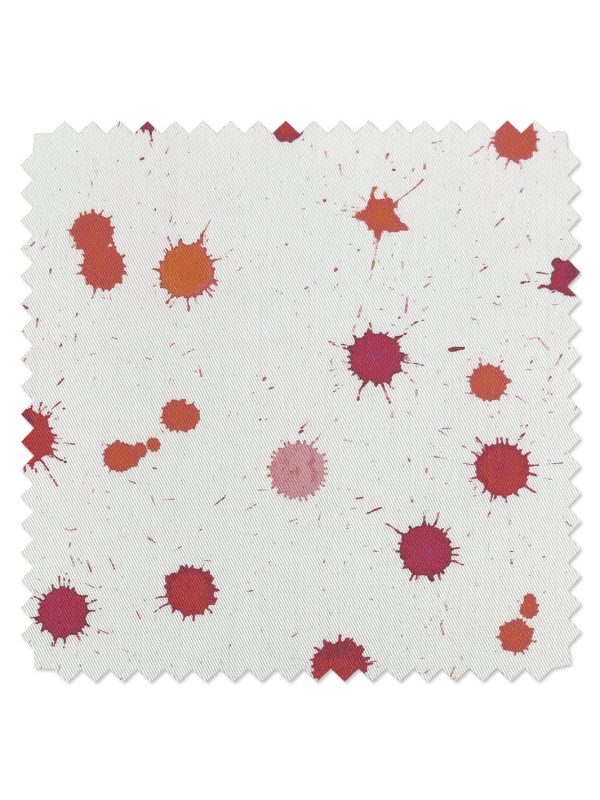 Fabric by the Yard - Splattered - Watermelon Creamsicle on Organic Twill For Discount