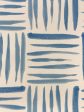 Fabric by the Yard - Watercolor Weave Small - Light Blue on Organic Twill Supply