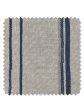 Fabric by the Yard - Two Tone Stripe - Navy & Sky on Linen For Cheap