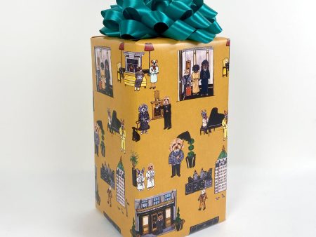 Upper East Side  Gift Wrap by Carly Beck - Marigold on Sale