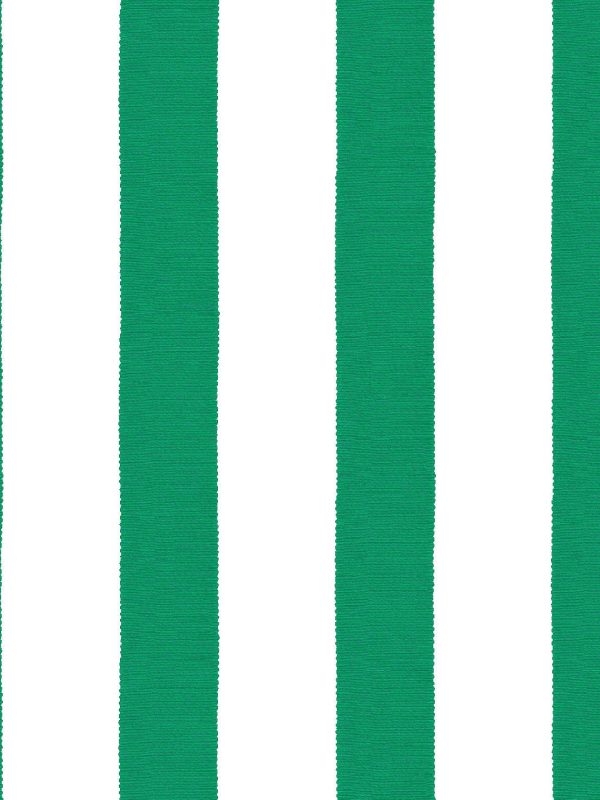 Grosgrain Stripe on White  Wallpaper by Sarah Jessica Parker - Emerald Cheap