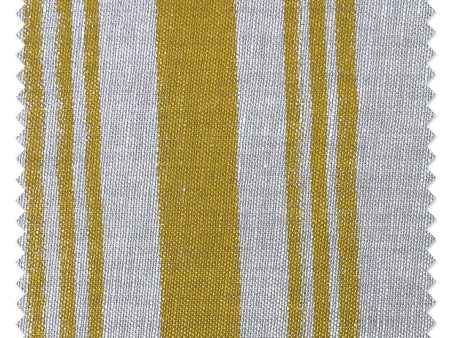 Fabric by the Yard - Painted Stripes - Gold on Flax Linen Online Sale