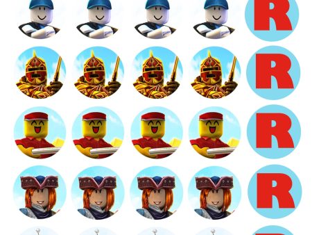 Roblox Assorted Avatars Edible Cupcake Topper Images ABPID14796 For Sale