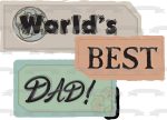 World s Best Dad Globe Purple Pink Blue Tags Edible Cake Topper Image ABPID13508 Online Hot Sale