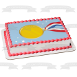 Gold Medal Stars Blue Background Edible Cake Topper Image ABPID13385 Sale