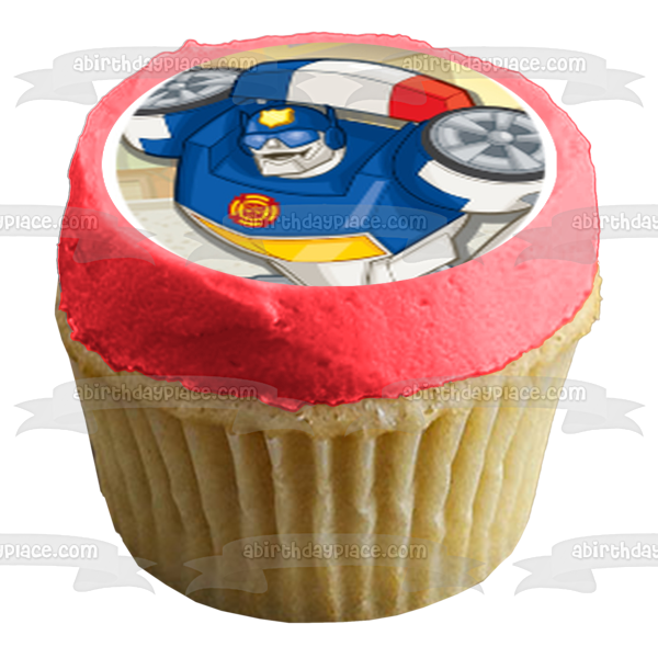 Transformers Rescue Bots Optimus Prime Heatwave Boulder Blades Edible Cupcake Topper Images ABPID14808 Hot on Sale