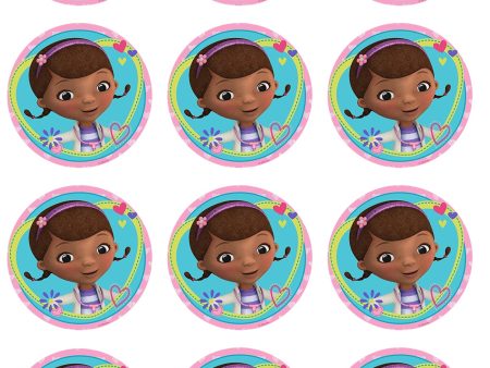 Doc McStuffins Flowers Hearts Edible Cupcake Topper Images ABPID14785 Fashion