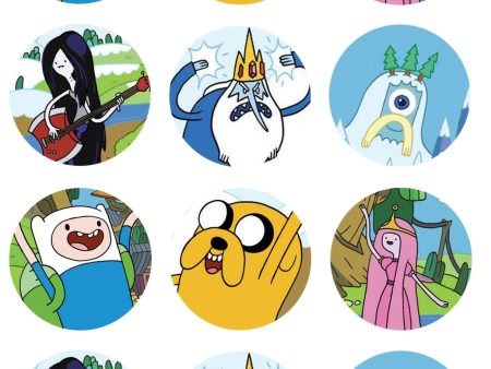 Adventure Time Finn Jake the Dog Princess Bubblegum Ice King Marceline Edible Cupcake Topper Images ABPID14781 Discount