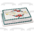 Happy Anniversary Red Roses Gold Hearts Edible Cake Topper Image ABPID13601 Hot on Sale