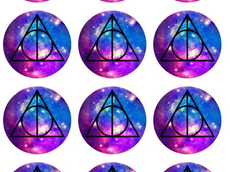 Harry Potter and the Deathly Hallows Symbols Edible Cupcake Topper Images ABPID14811 Sale