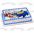 Sonic the Hedgehog Giving Peace Signs Edible Cake Topper Image ABPID13649 For Cheap