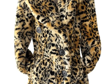 Vintage Vivienne Westwood Soft Faux Fur Leopard Print Jacket W Back Swag For Sale