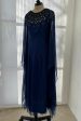 Christian Dior Cruise 2009 Runway Dress Look 49 in Dark Blue w Extensive Beadwork - 15.5  W Sale