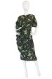 1940s Green & Chocolate Music Print Novelty Swing Dress Online