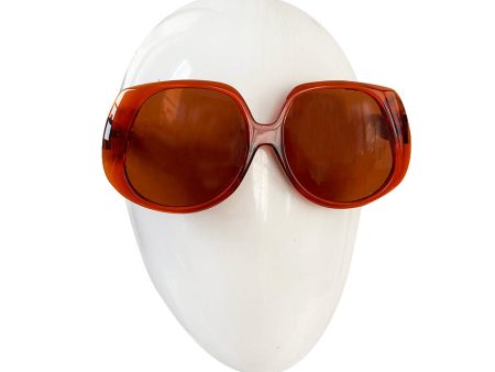 THE ROW x Linda Farrow Sunglasses Leather Accent Oversized Sunglasses For Sale