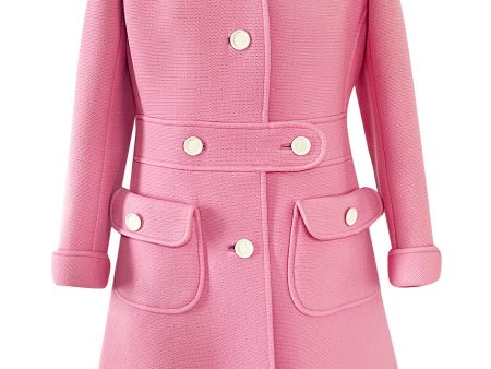 Exceptional Museum Held Fall 1969 Andre Courreges Couture Sculpted Pink Coat Hot on Sale