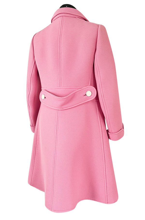 Exceptional Museum Held Fall 1969 Andre Courreges Couture Sculpted Pink Coat Hot on Sale