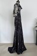 Alexander McQueen 2010 Gray Scale Print Silk Dress For Cheap