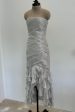 Chanel Spring 2018 Waterfall Collection Final Look Strapless Silver Dress Hot on Sale