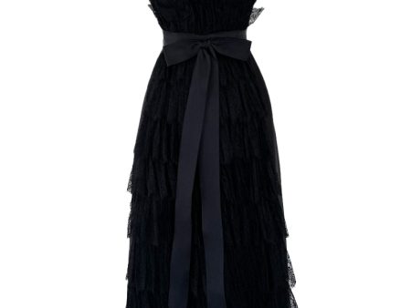 Chanel 2015 Pre-Fall Metiers d art Black Lace Dress Supply