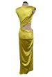 Versace 1990s Chartreuse Cut Out Dress Online Sale