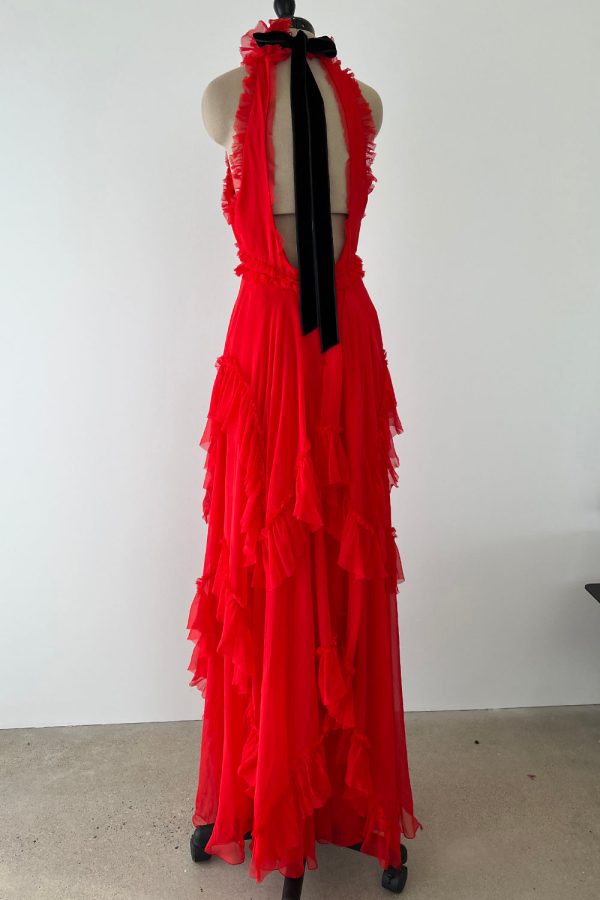 Emilio Pucci Fall 2015 by Peter Dundas Red Dress Cheap