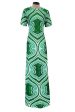 Magnificent Spring 2022 Etro Runwy Look 38 Fully Sequinned Green Silk Chiffon Full Length Dress For Cheap