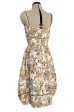 Rare 1960s Jane Derby by Oscar de la Renta Floral Print Dress w Ribbon & Bubble Skirt Detail Fashion