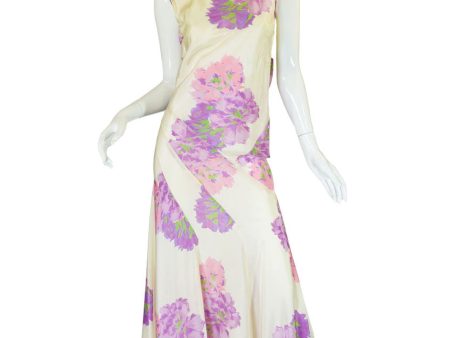 1930s Silk Taffeta Bias Cut Gown For Cheap