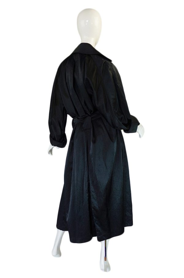 1980s Alaia Over-Size Black Trench Coat For Discount