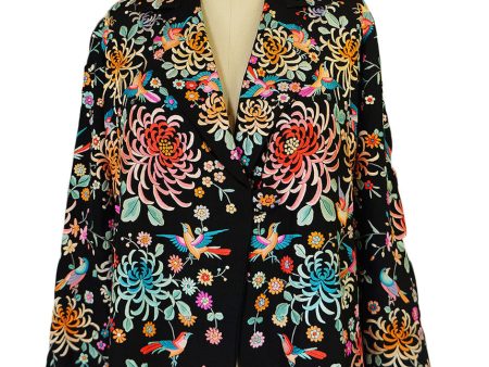 1920s Colorful Embroidered Silk Jacket on Sale