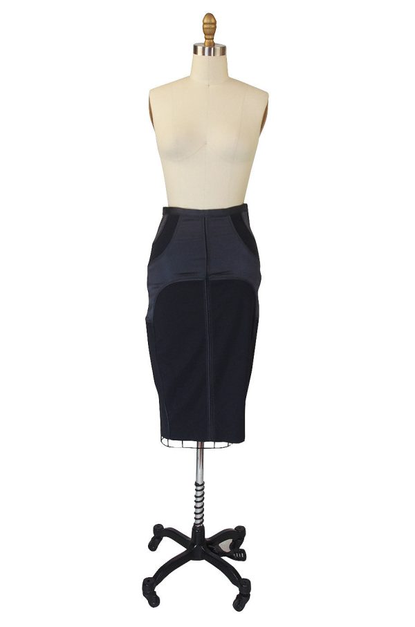 Tom Ford for Gucci Grey-Blue Fitted Skirt Online now