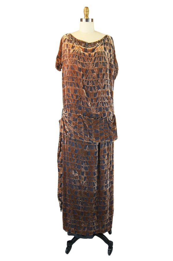 1920s Lrgr Silk Devore Beaded Flapper Online Sale