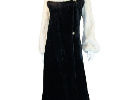 1930s Ermine & Silk Velvet Evening Coat For Discount