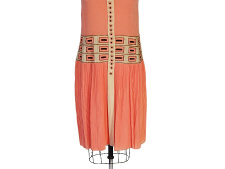 1920s Remarkable Silk Peach Shift Dress Online