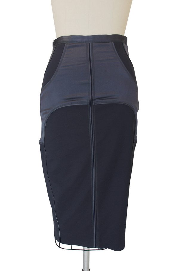 Tom Ford for Gucci Grey-Blue Fitted Skirt Online now