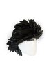 Vintage Renata Originals Elaborate Black Feather Hood Hat on Sale