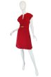 Treasure Item - c1973 Red Knit Wool Dress & Belt from Saks Online Sale