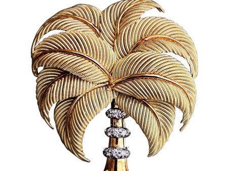 TIFFANY & CO. Diamond Gold Palm Tree Brooch Online