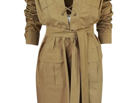 2002 Tom Ford for Yves Saint Laurent Reissue Khaki Safari Dress Discount