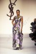 Yves Saint Laurent Spring 1993 One Shoulder Gold Floral Dress For Sale