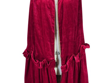 1920s Deep Fuschia Pink Velvet Reversible Gold Lame Cape Online Hot Sale