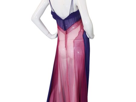 1930s Exceptional Paneled Silk Chiffon Gown Fashion